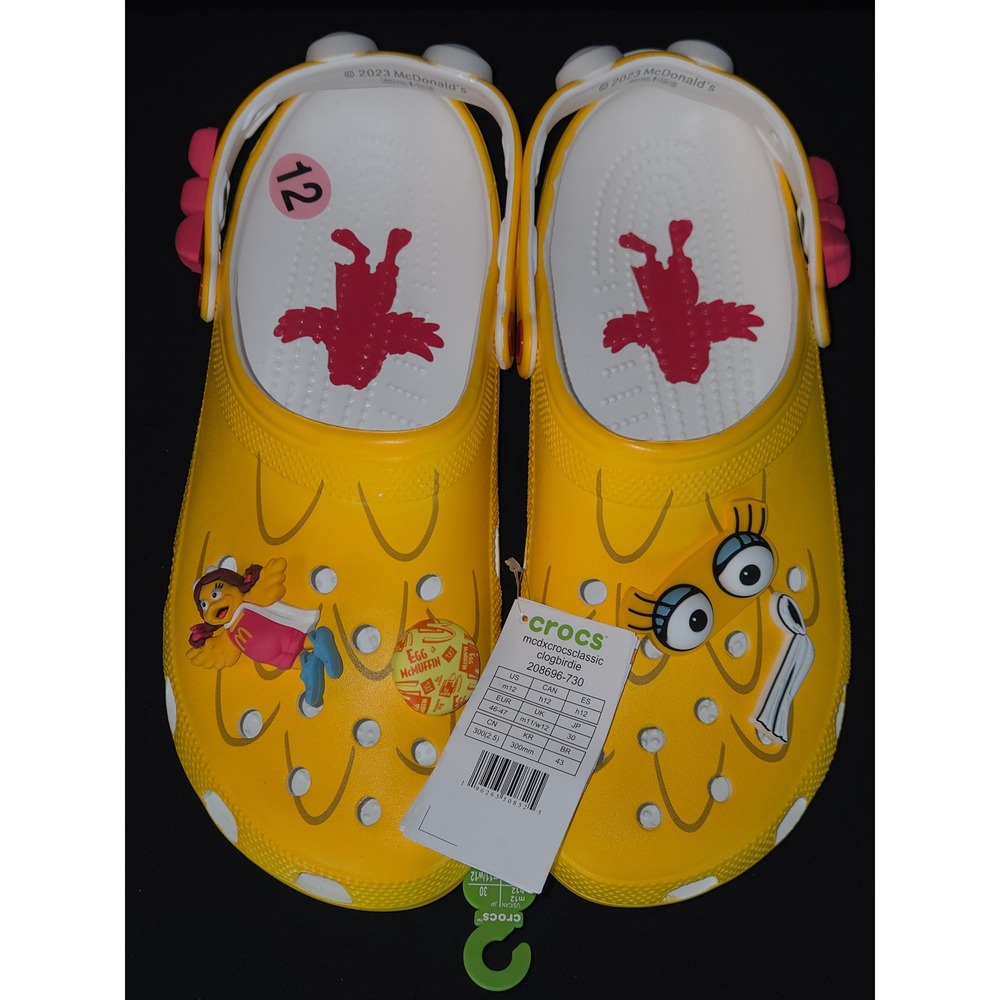 Crocs McDonald's‎ Birdie Clogs Yellow M 12 Men's Shoes Limited Edition